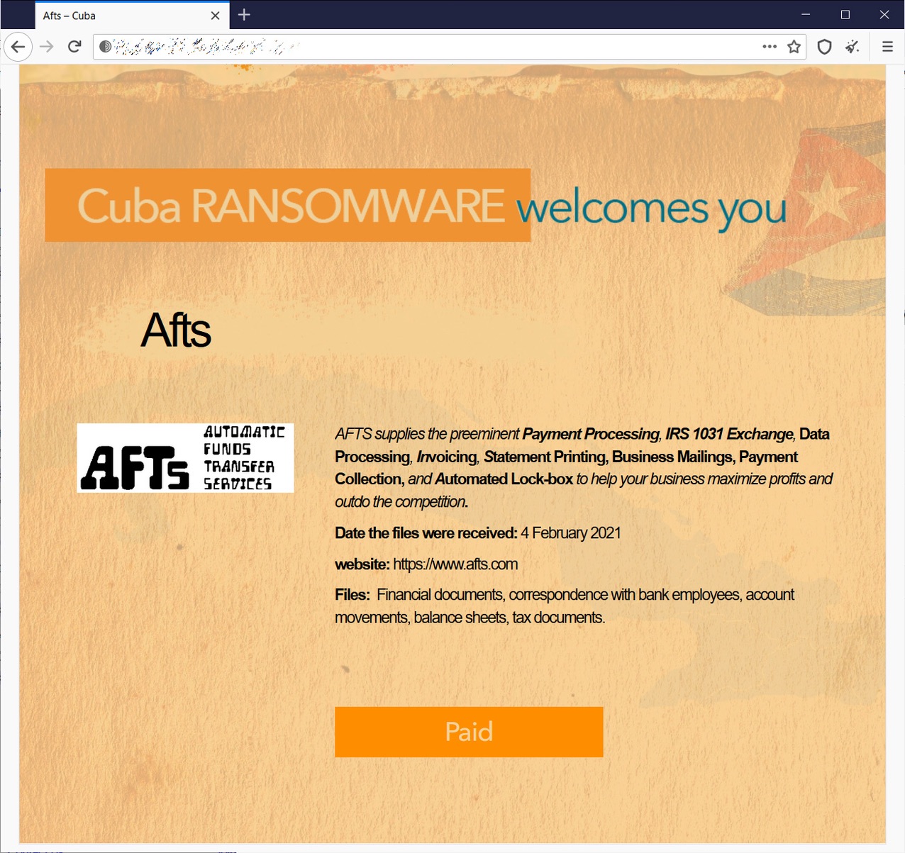 Cuba Ransomware