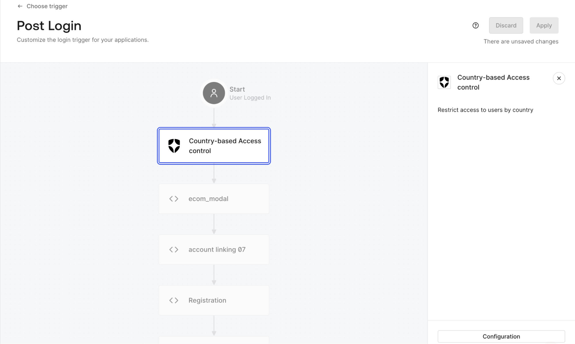 Auth0's Actions Flow Drag and Drop