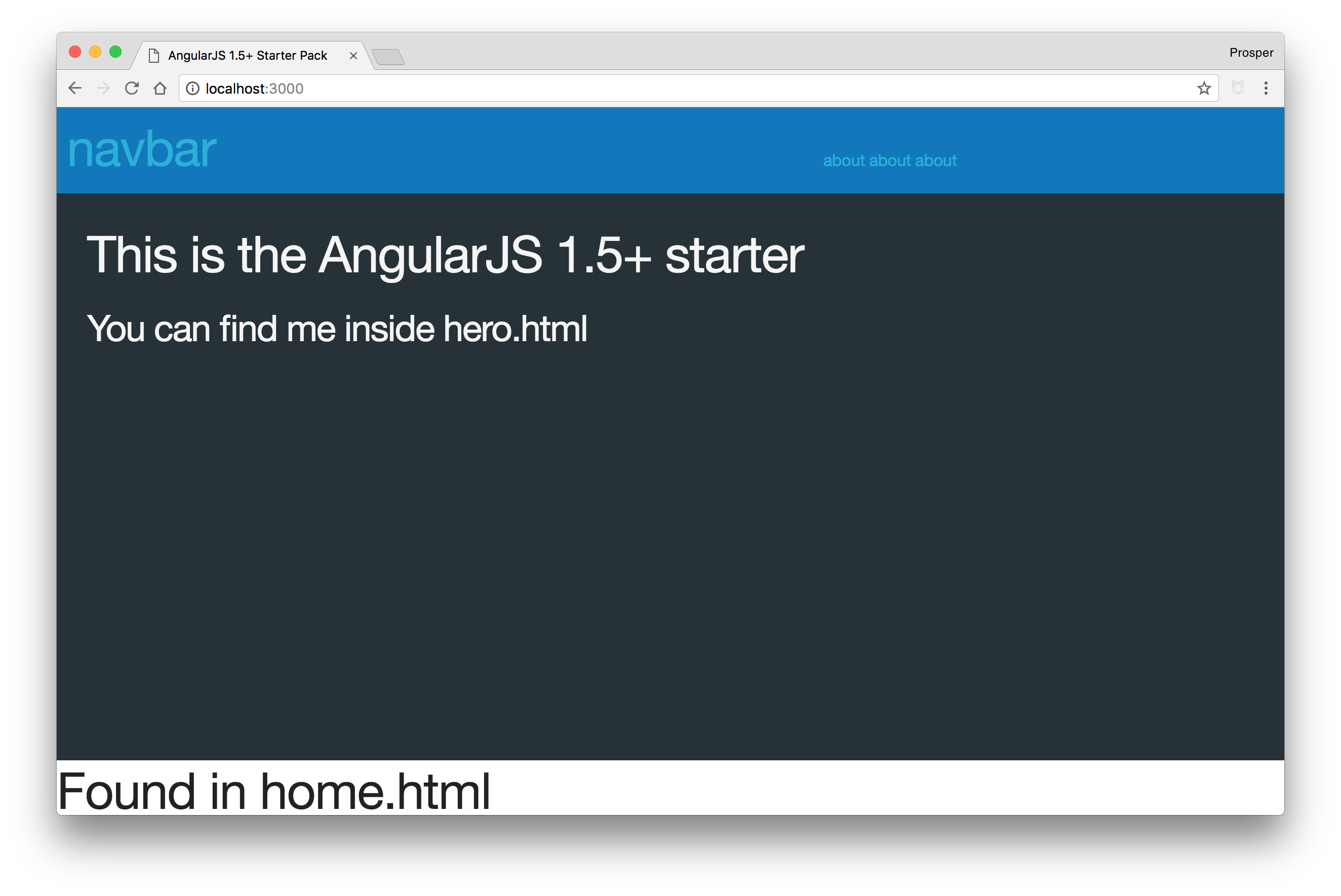 AngularJS Starter Pack