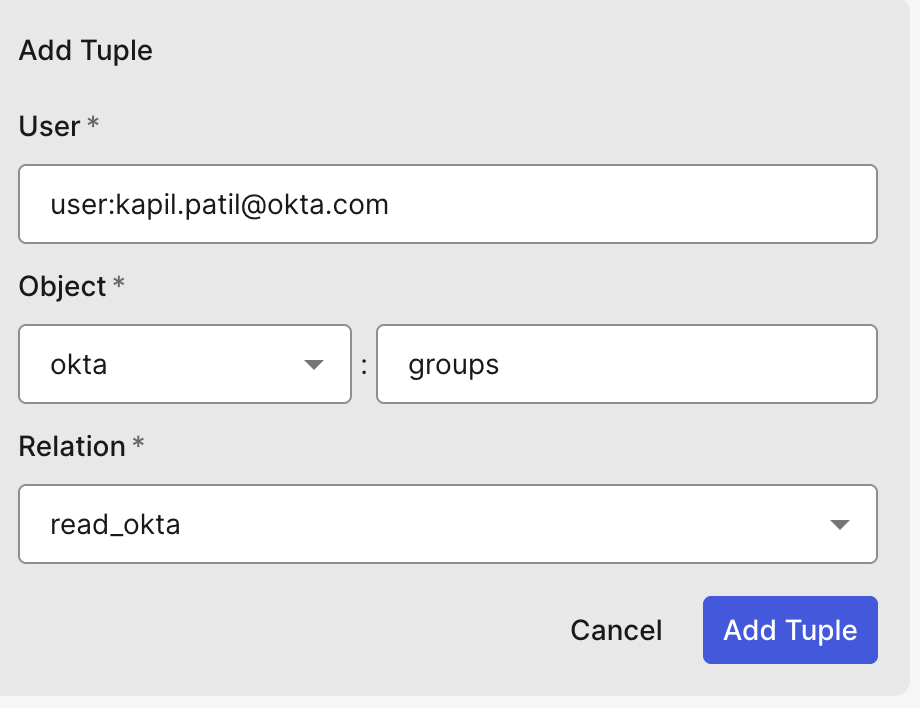Adding tuple details