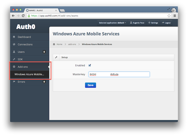 Azure Mobile Services Authentication