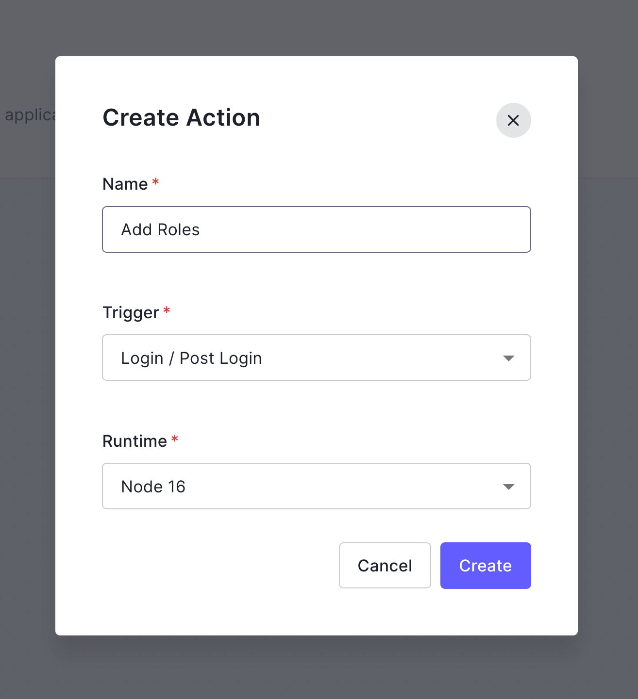 Auth0 Create Action