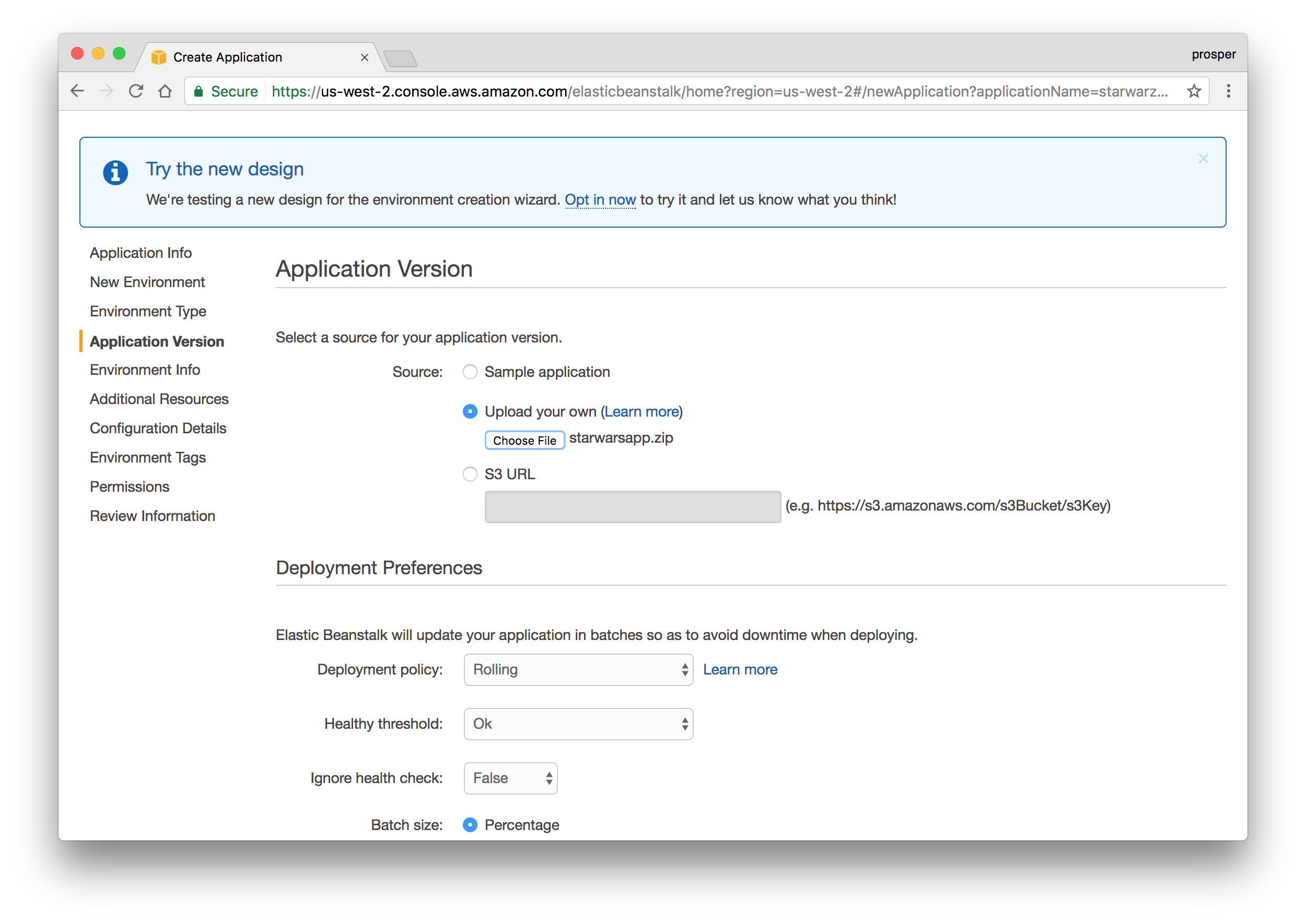 Upload code to AWS