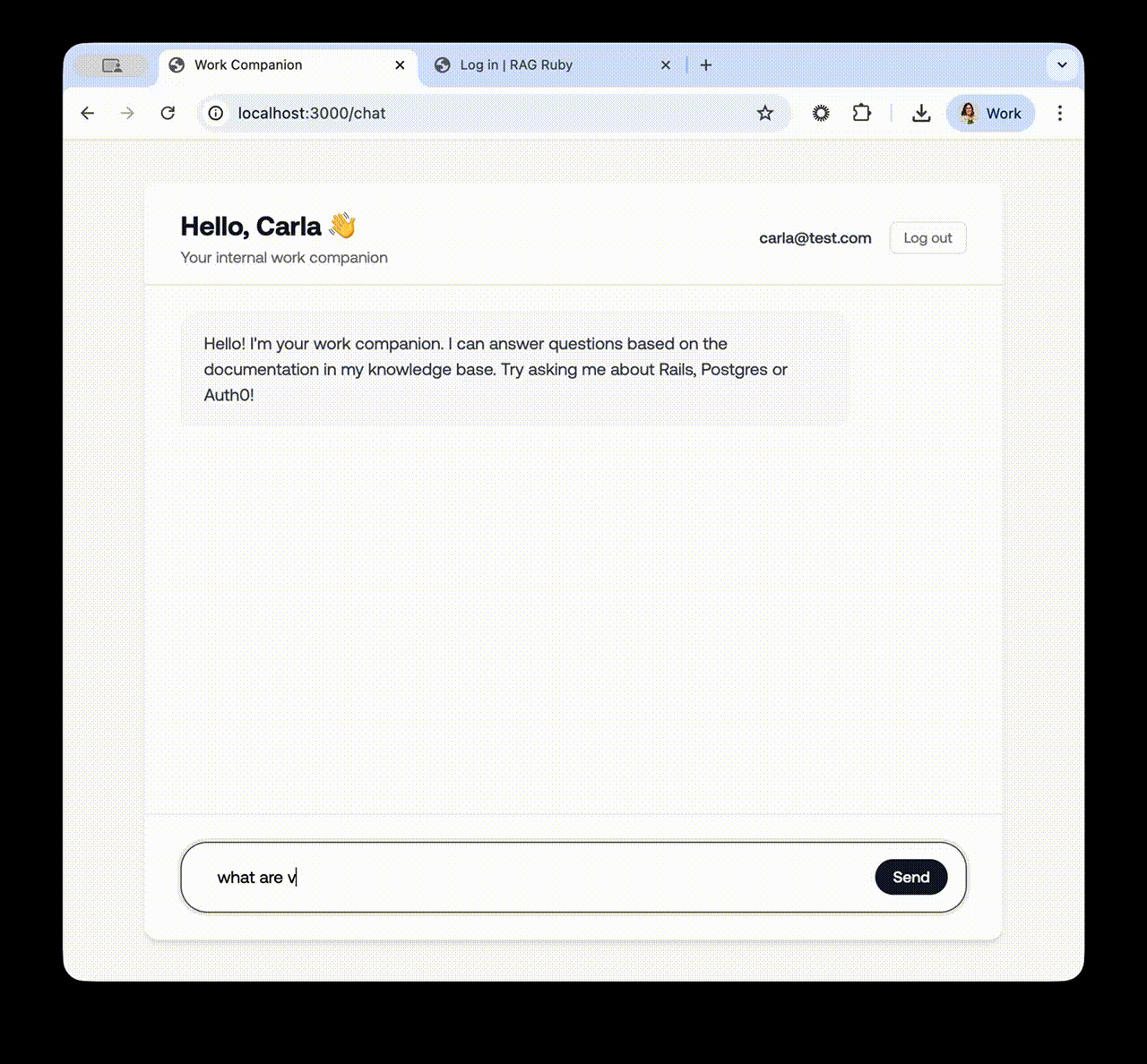 User asking questions about topics it does not have access to