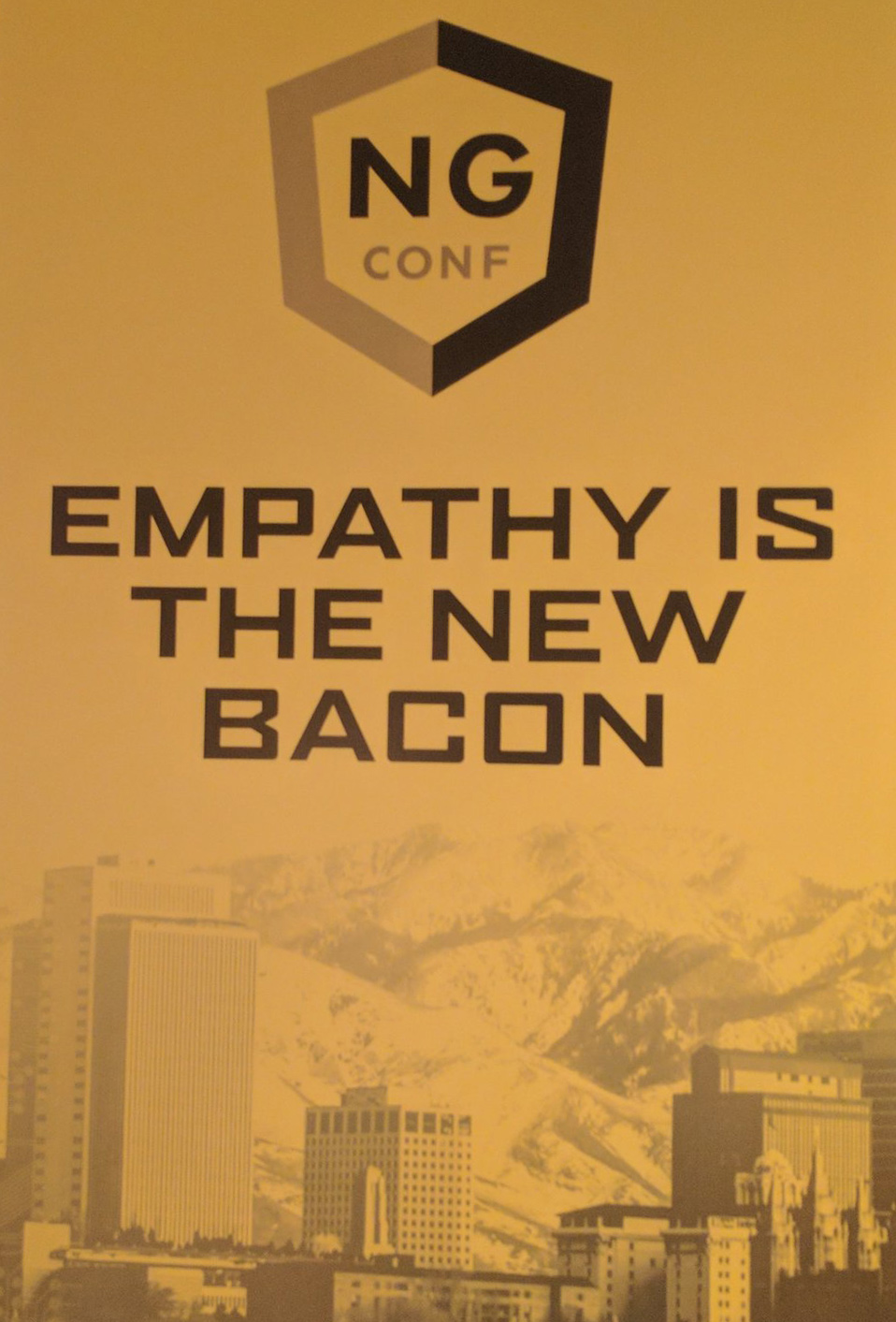 Empathy is the new bacon - inclusivity sign