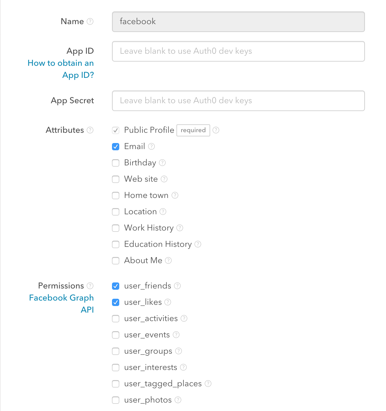 Facebook Social Login Setup in Auth0