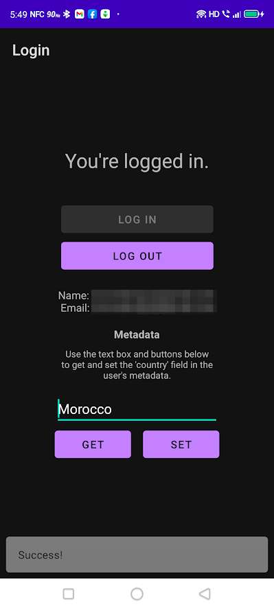 The app’s screen, with the word “Morocco”, entered into the text field.