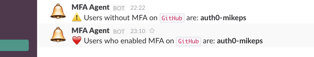 Slack MFA alert