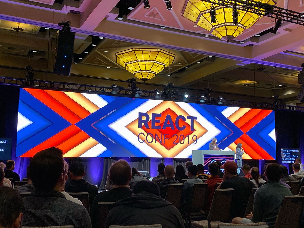 The stage at React Conf