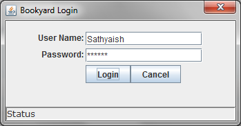 Bookyard Login Dialog