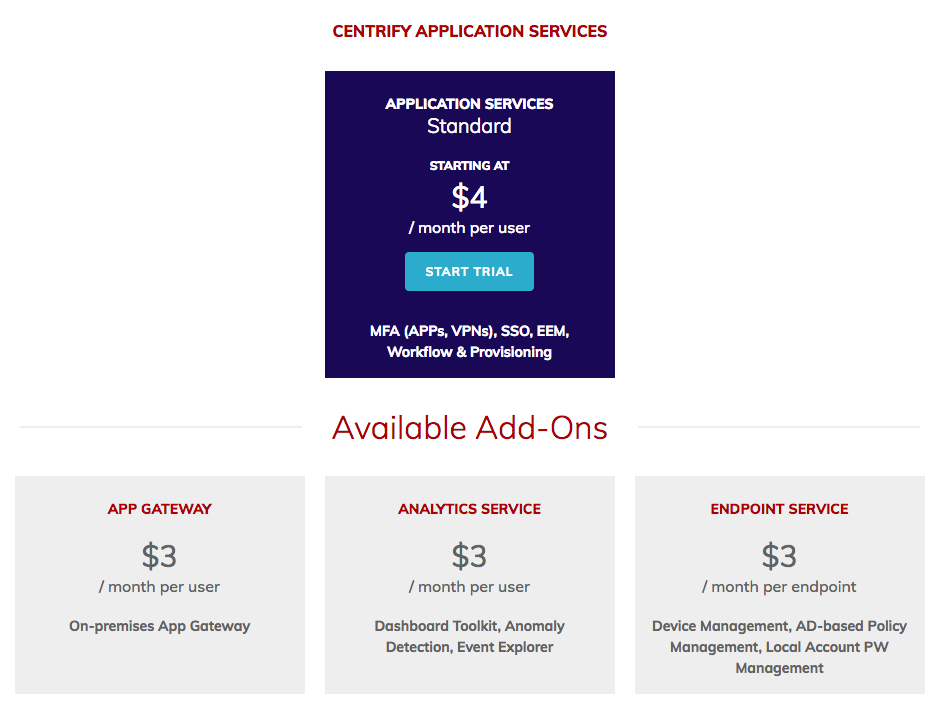 Centrify App Services