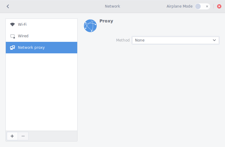 GNOME + NetworkManager proxy settings