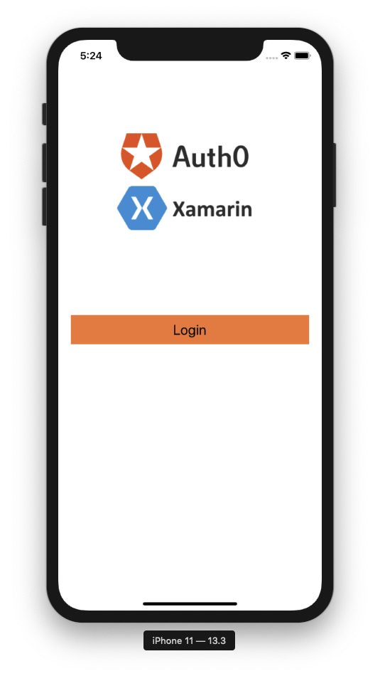 Auth0 login screen on iOS