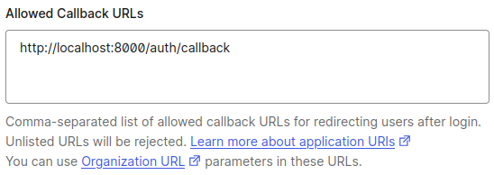 Application Callback