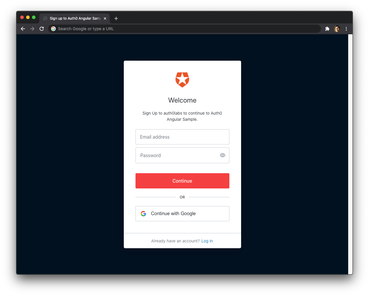 New Auth0 Universal Login Experience Signup Page