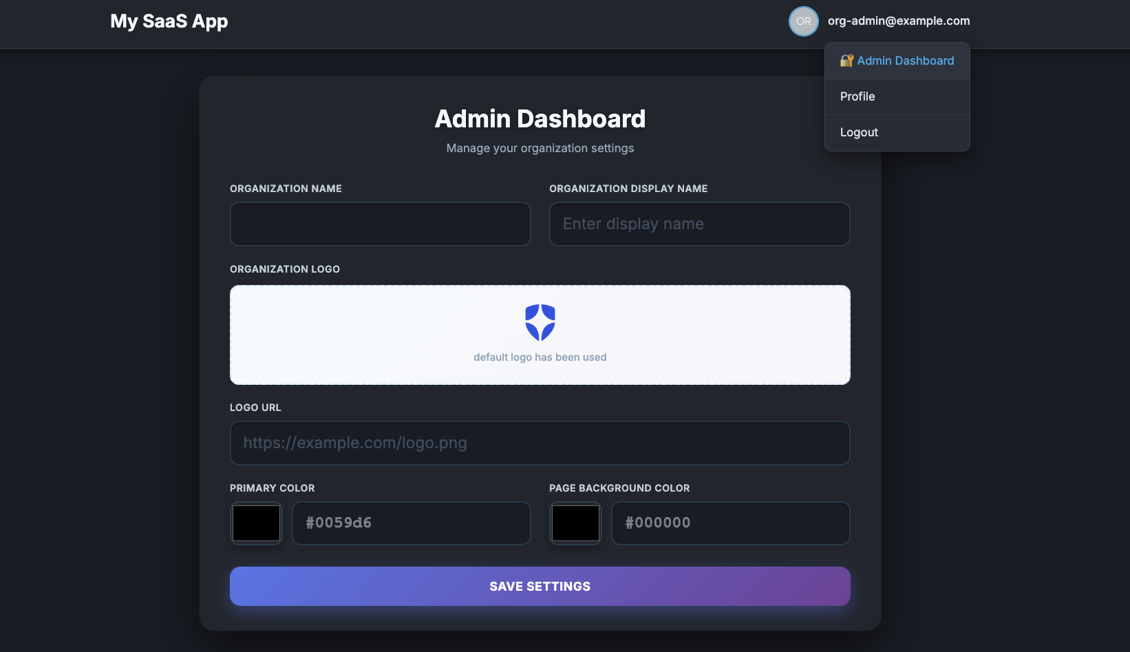 Next.js App - Admin Dashboard