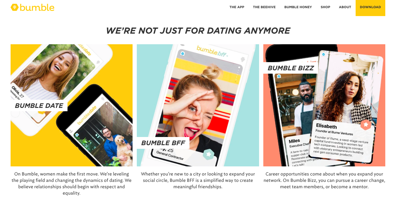 Bumble releases new products based on user trends