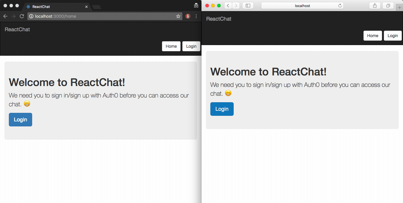 Chat app written with React, Auth0, and Pusher