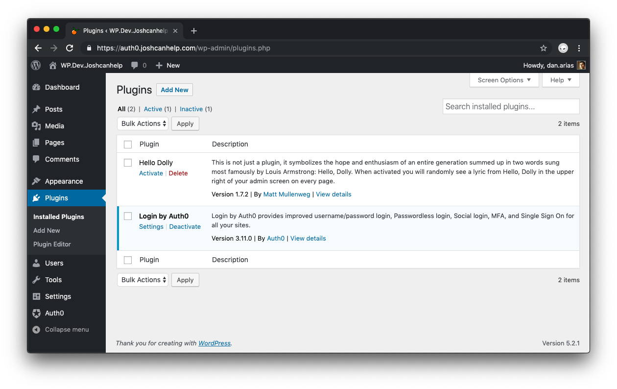 WordPress Single Sign-On (SSO) with Auth0