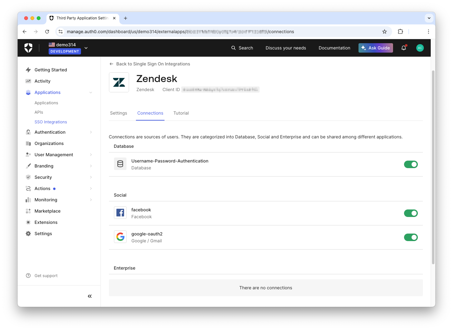 Auth0 SAML SSO connections