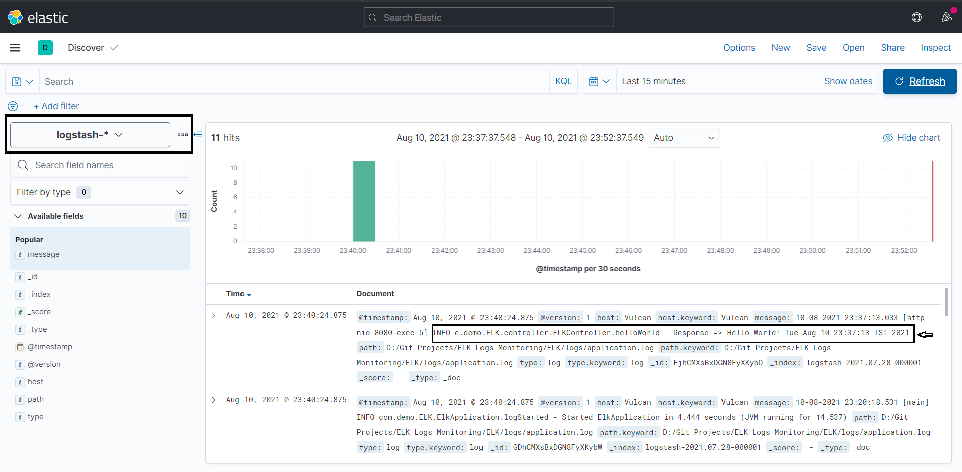 Spring boot clearance 2 elasticsearch example