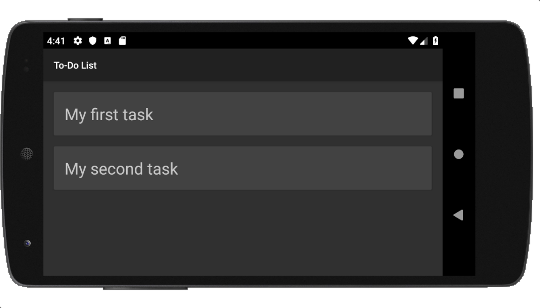 Using Android Material to create a static to-do list Android app.