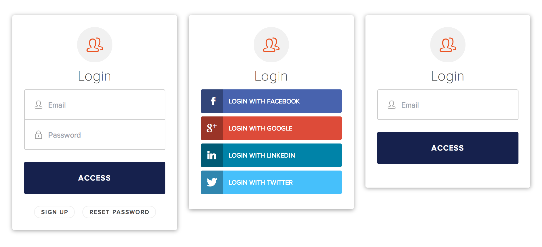 Facebook & Google social login