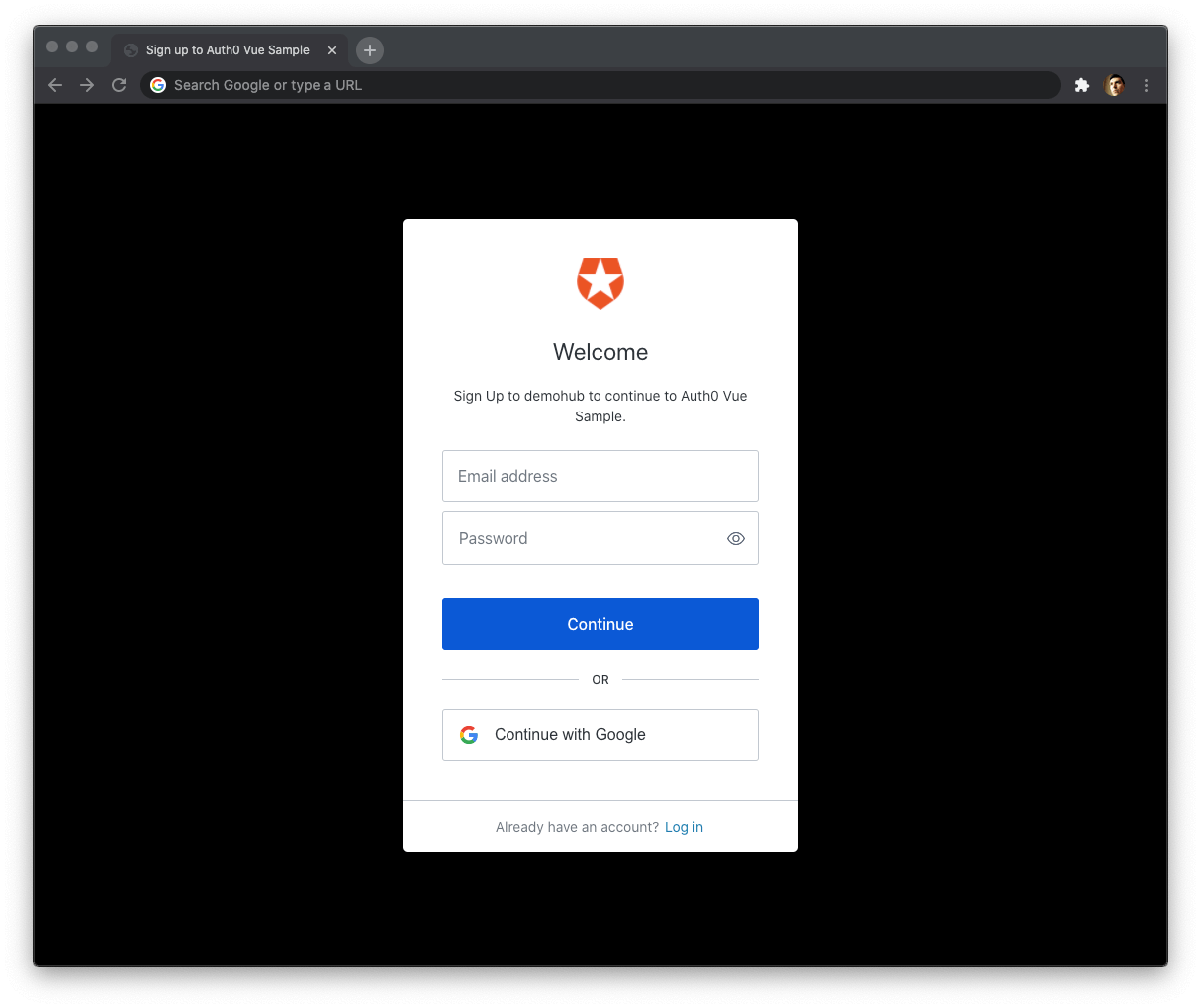 New Auth0 Universal Login Experience Signup Page