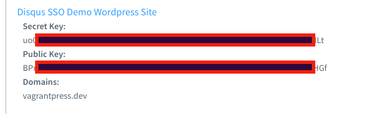 Disqus Keys