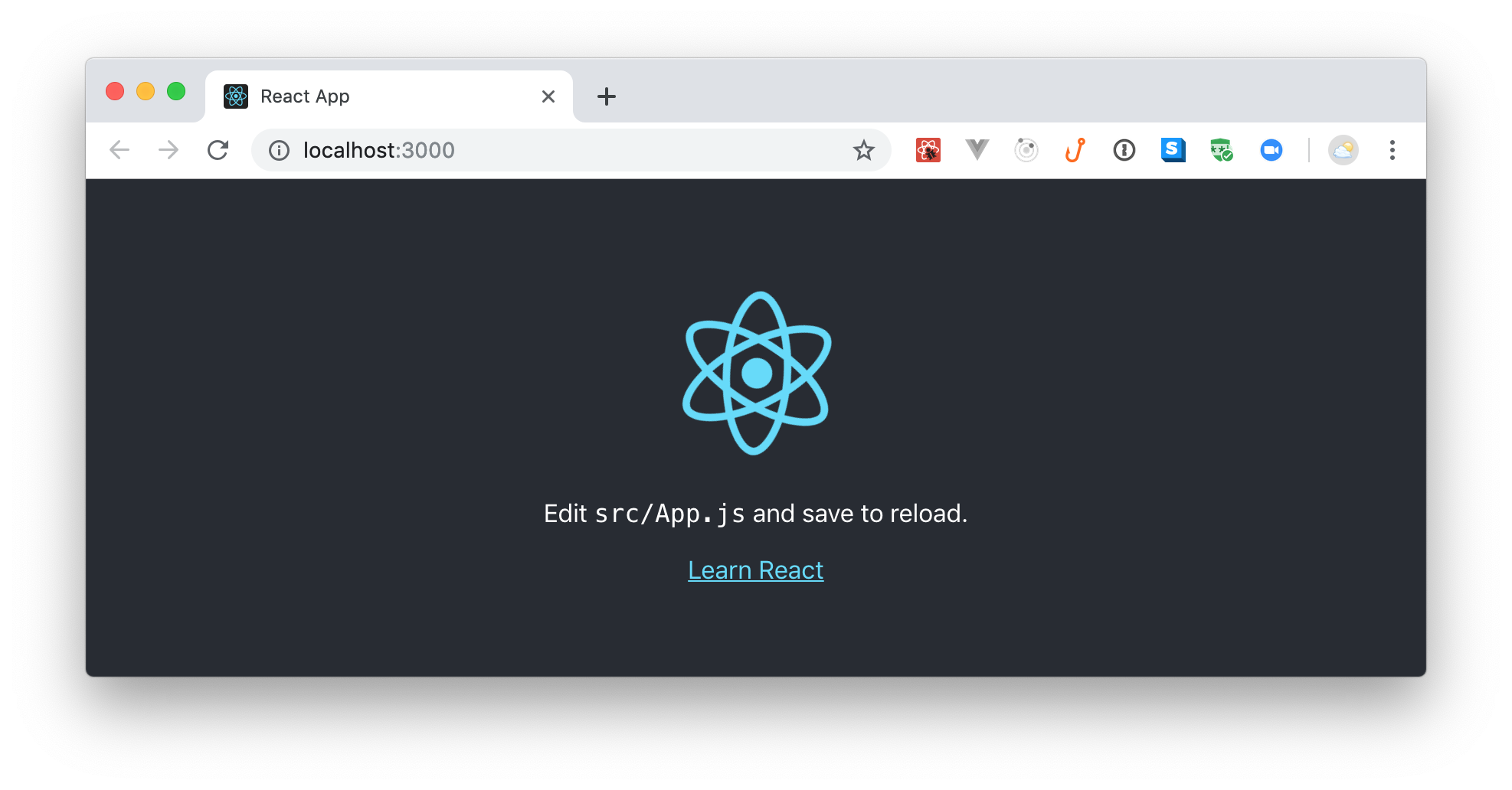 Scaffolding your new React single-page application.