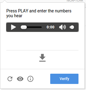 An audio-based CAPTCHA from reCAPTCHA