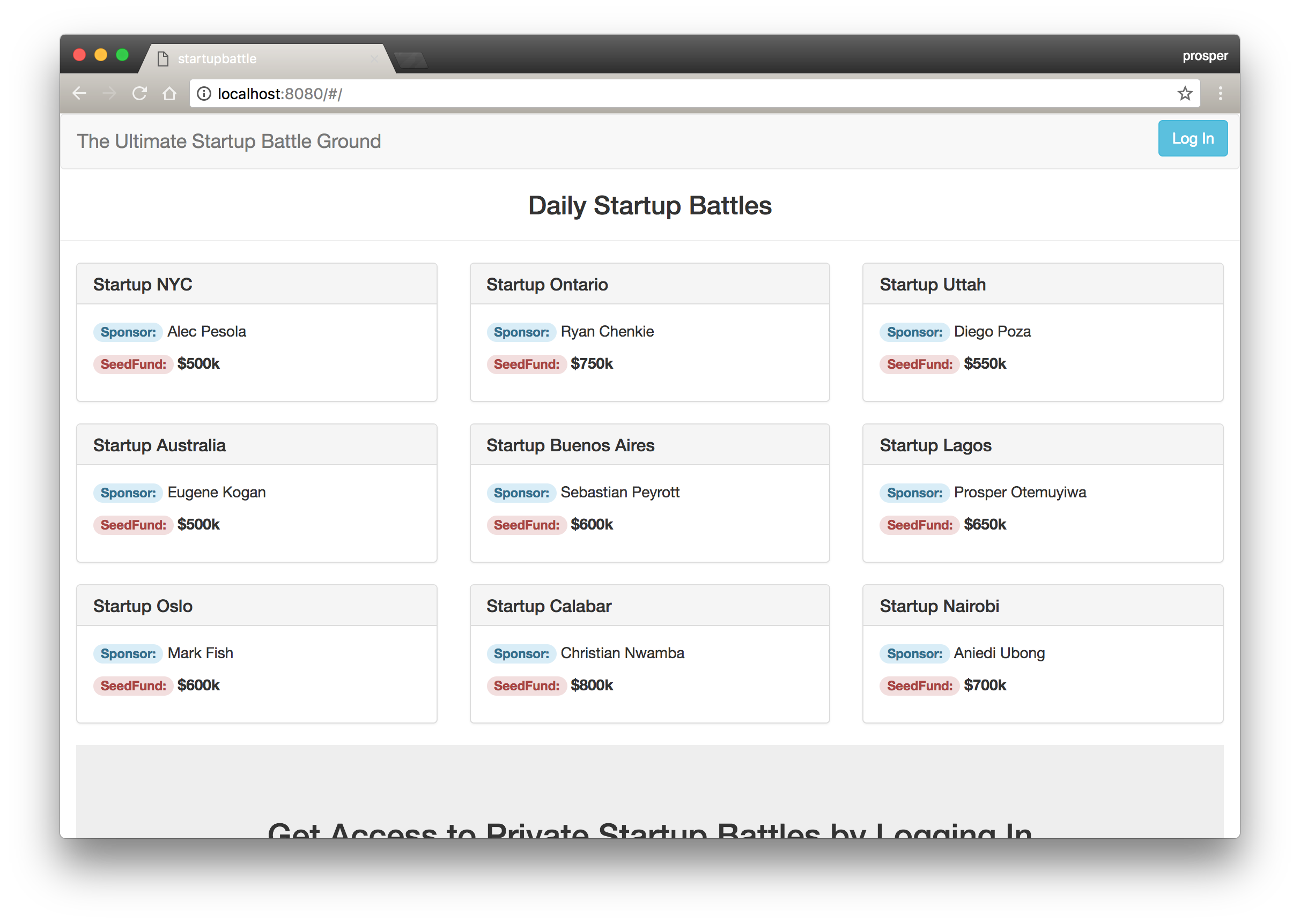 The Ultimate Startup Battle Ground