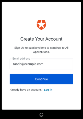 The “Create Your Account” window” button