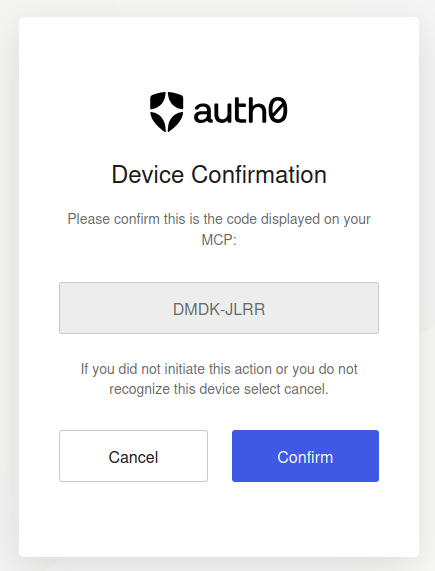 Auth0 Device Authorization