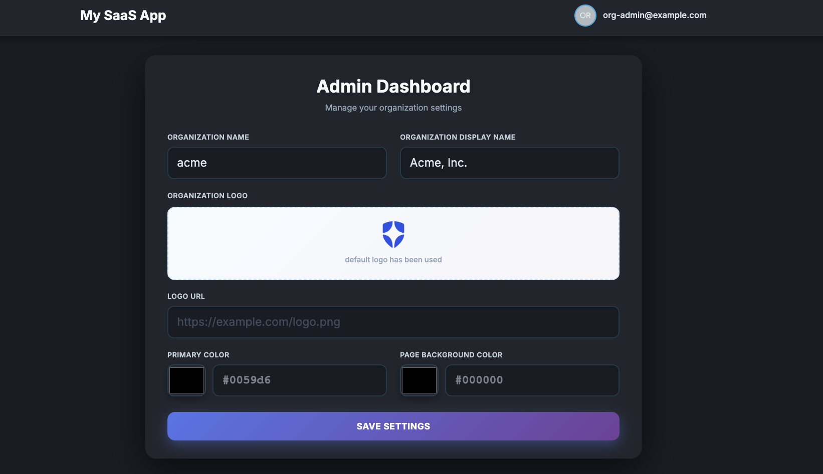 Next.js App - Admin Dashboard