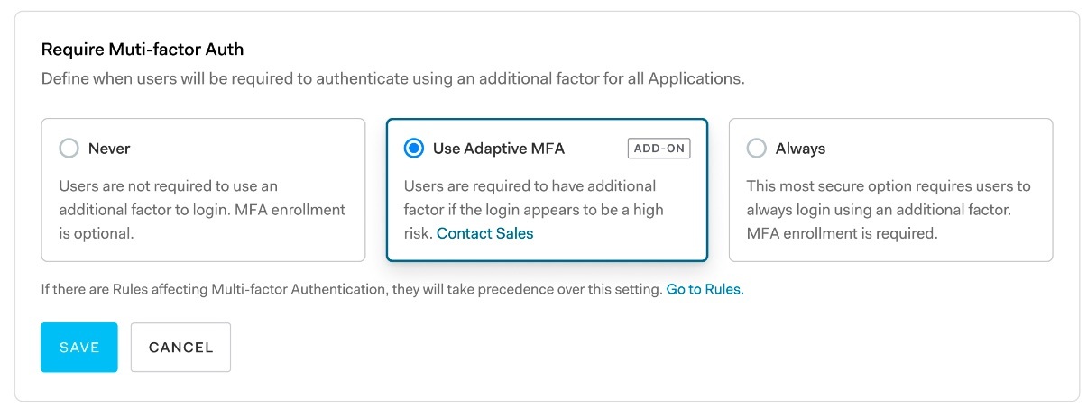 Use Adaptive MFA