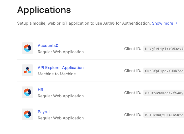 Applications Setup