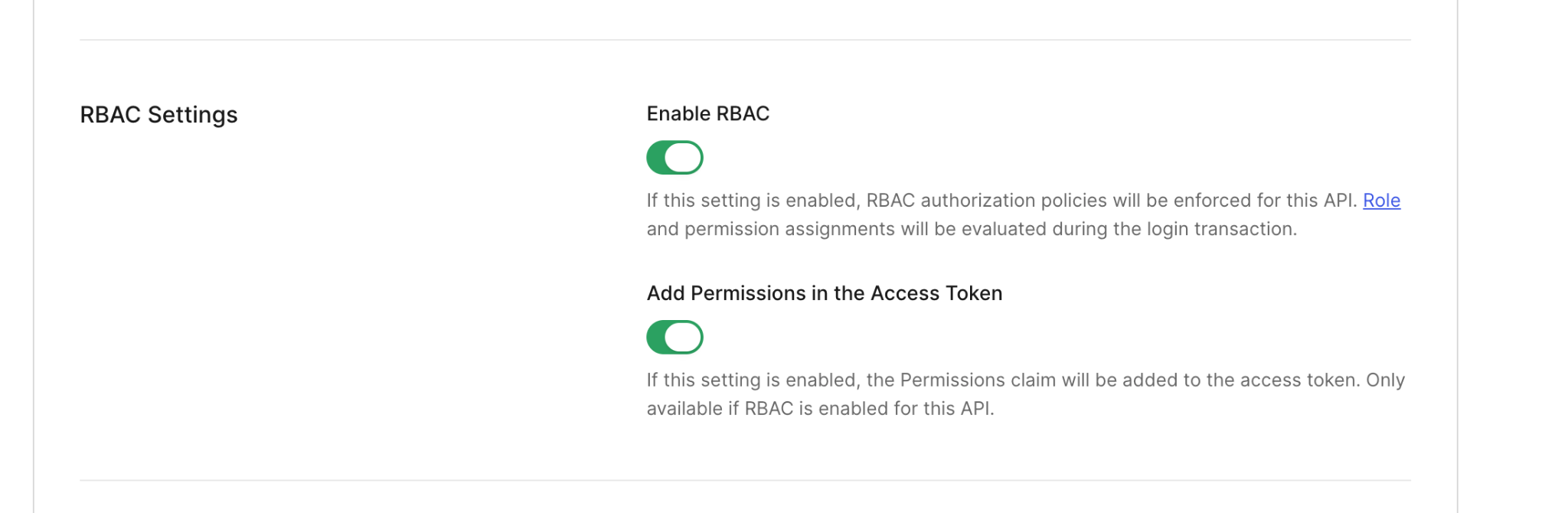 RBAC Settings