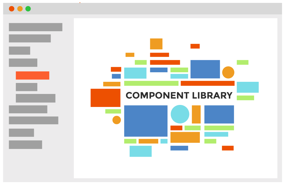 Graphic of example web component library