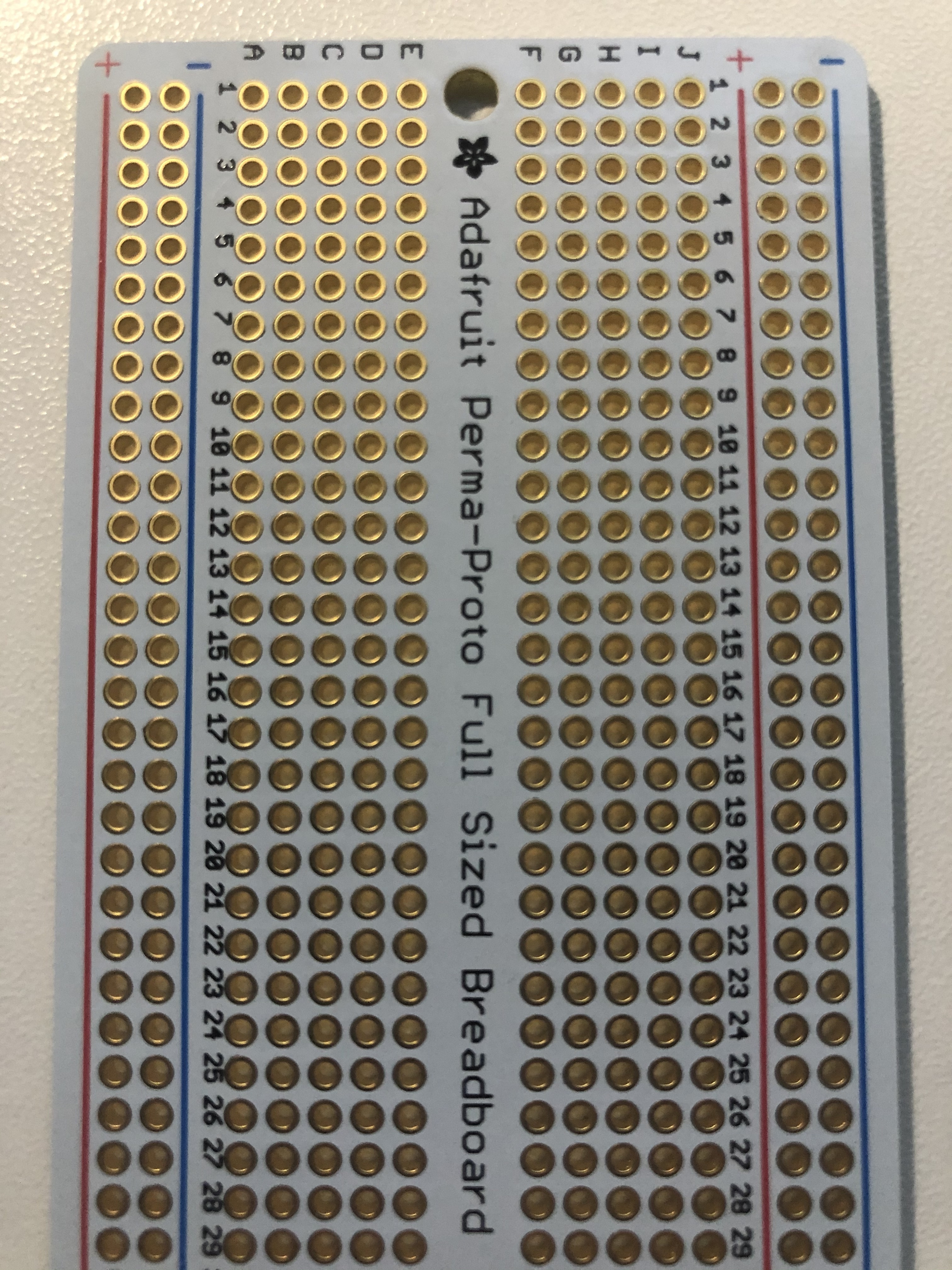 Front of Adafruit perma-proto board