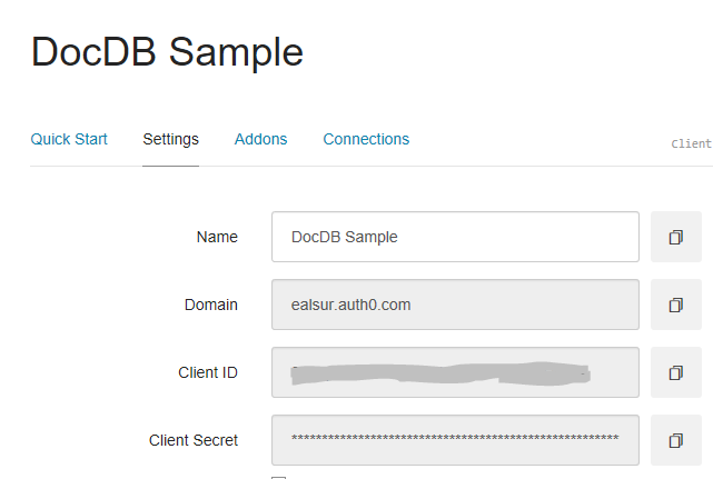 Auth0 ClientId and Secret