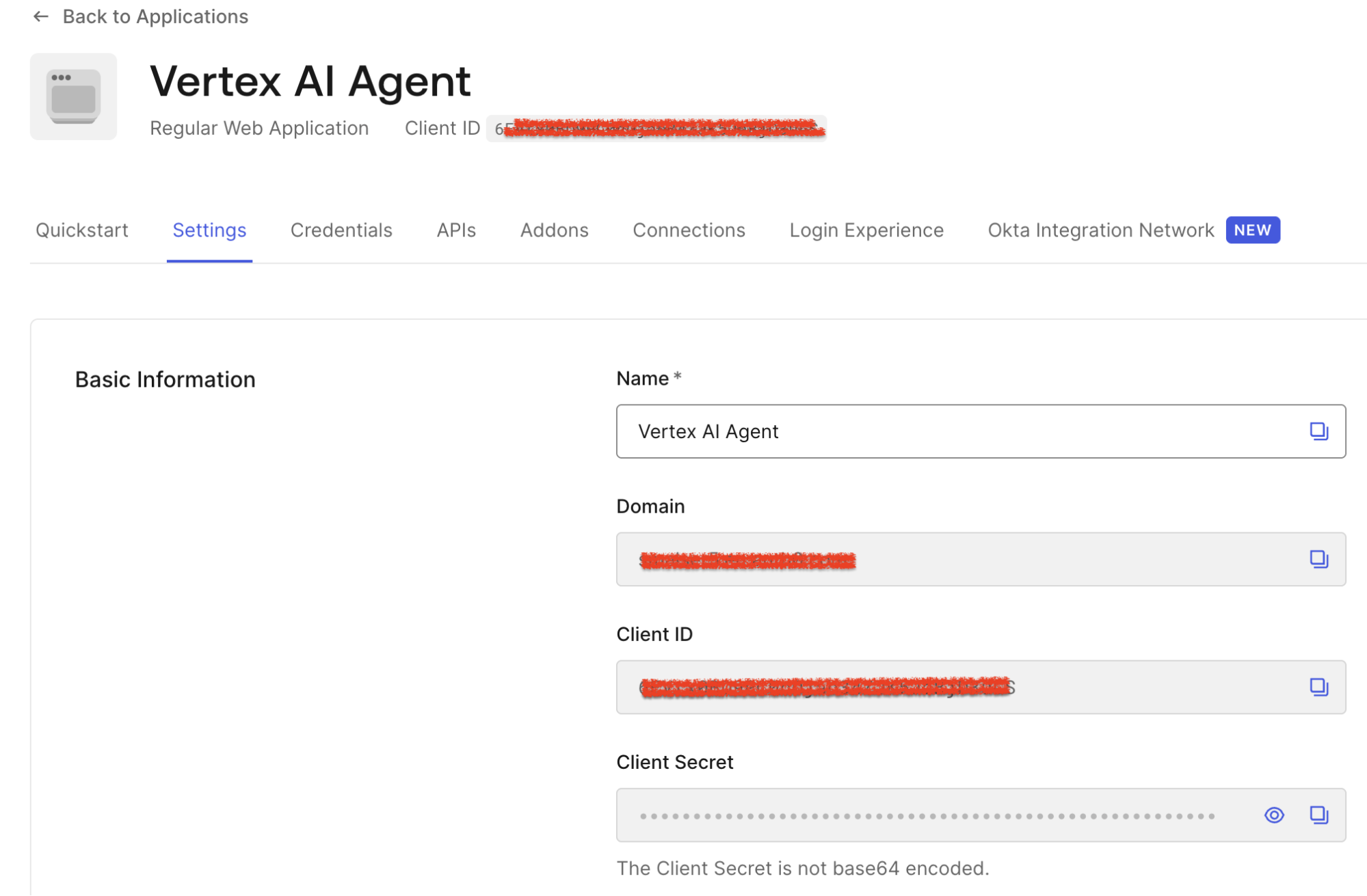 Auth0: Configuration Parameters for the Auth0 Web Application