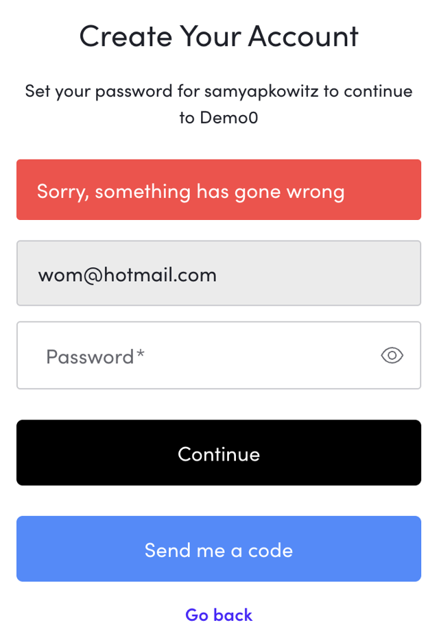 Error message when the honeypot works
