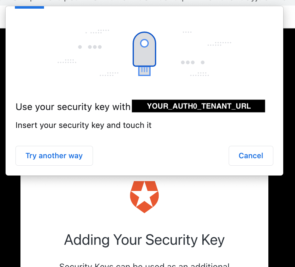 Tap Yubikey