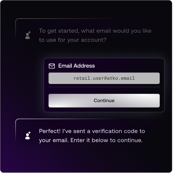 Agentic Interface - Email Input Step