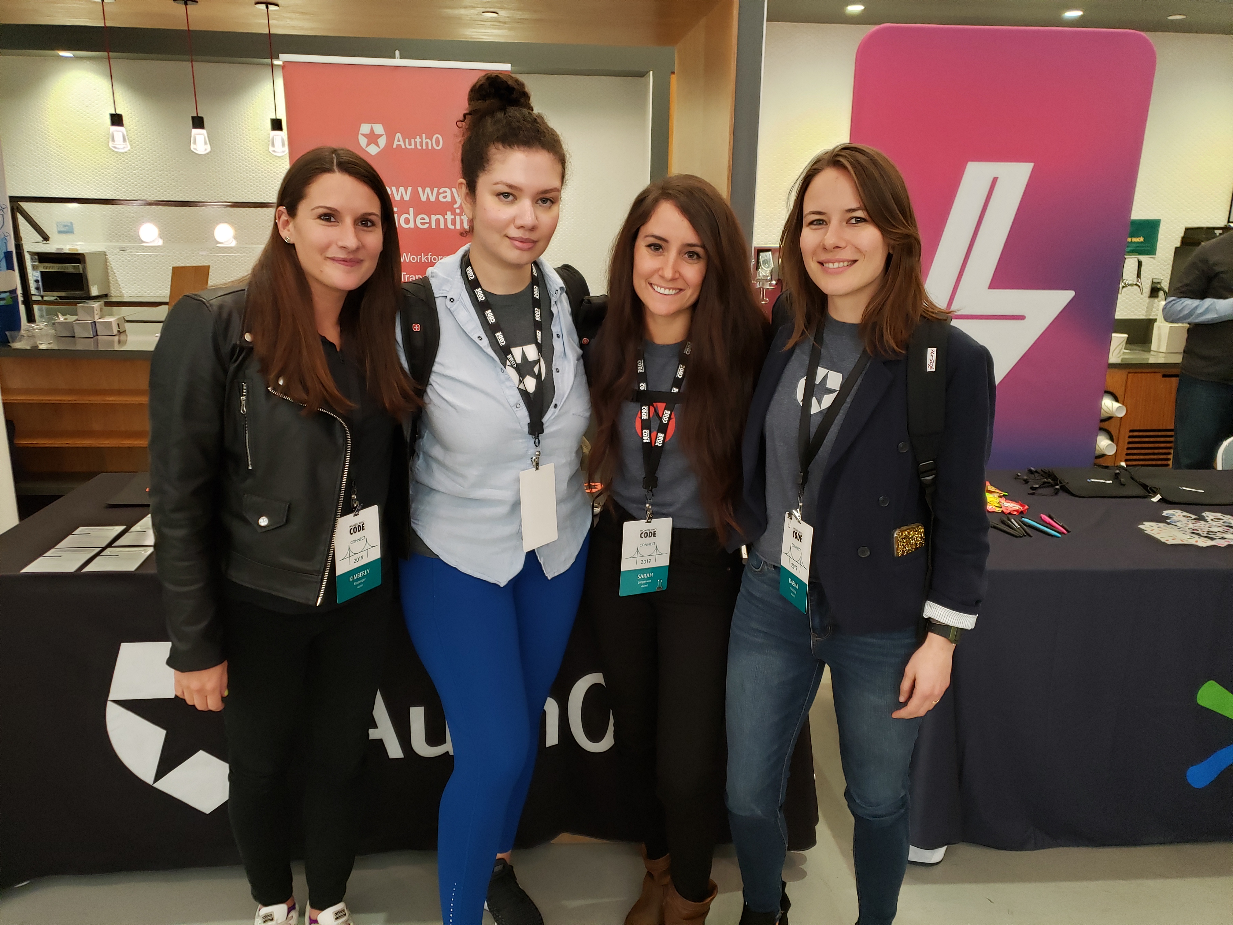 Auth0's Kim Ripperger, Dorrin Poorkay, Kapehe Jorgenson, Dasha Nikitina