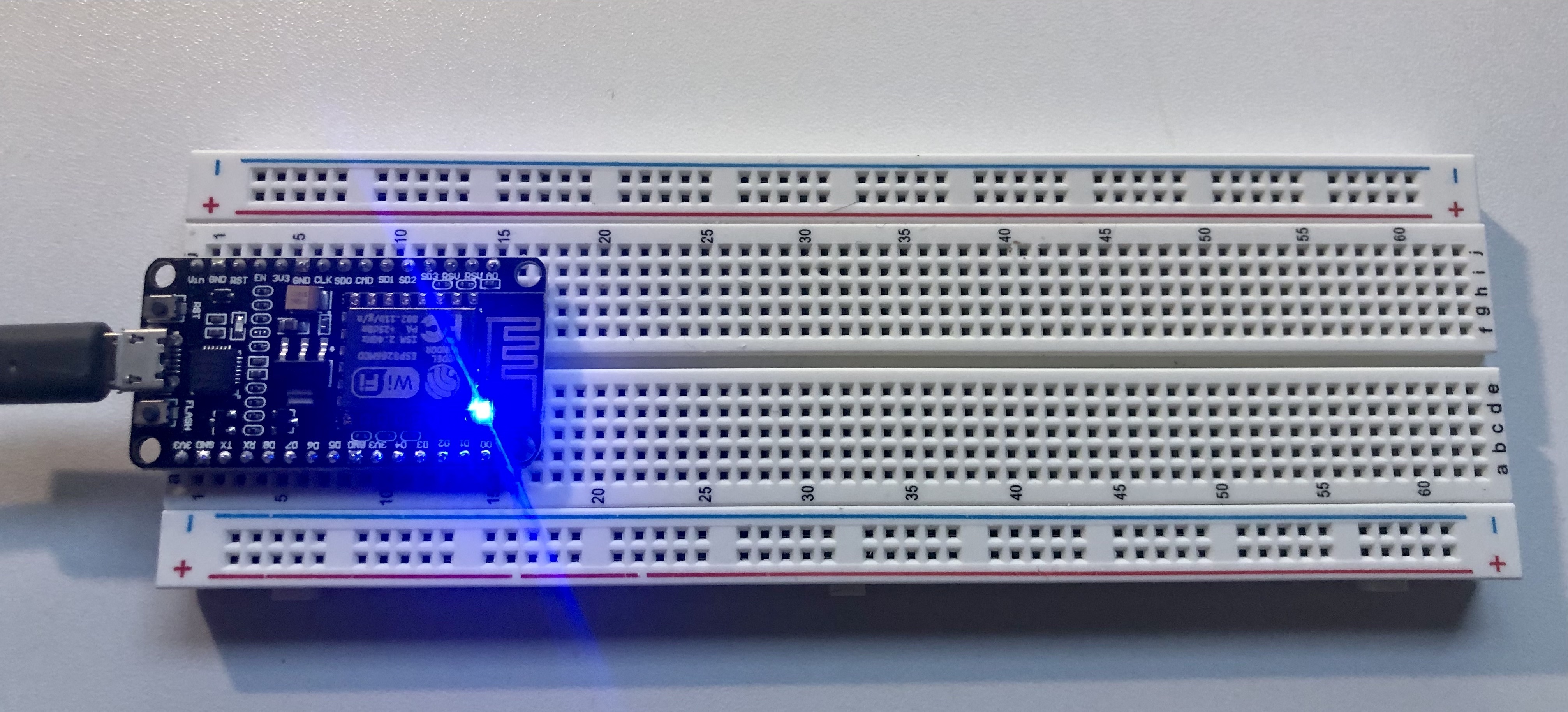 NodeMCU with blinking light