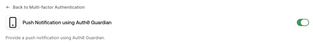 Enable Auth0 Guardian push notifications