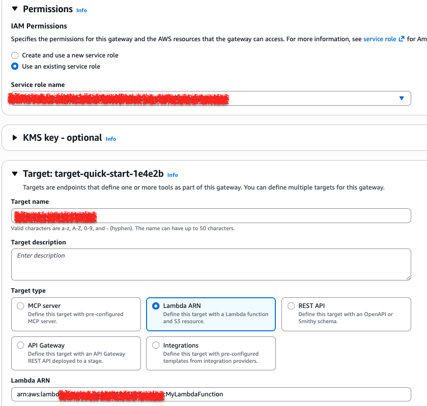 AWS: Attach AWS Lambda function for the Gateway
