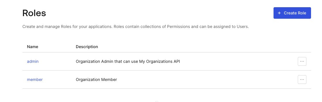 Auth0 Management Dashboard - roles